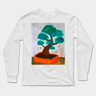 Bonsai Tree Painting Long Sleeve T-Shirt